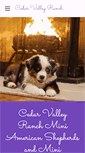 Mobile Screenshot of cedarvalleyranchminiaussies.com